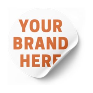 Your brand here private-label sticker
