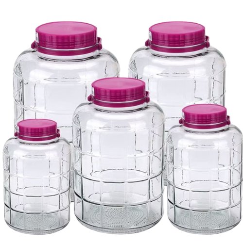Range of glass jars